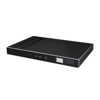 Akasa Galileo TU Plus Intel LGA1700 1U fanløst Thin Mini-ITX-kabinet - sort