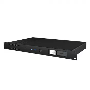 Akasa Galileo TU1 Plus Intel LGA1700 1U fanløst Thin Mini-ITX-kabinet - sort
