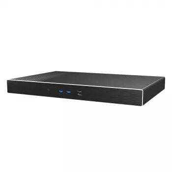 Akasa Galileo TU2 Plus Intel LGA1700 1U Fanless Thin Mini-ITX Kabinet - sort