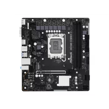 ASRock H610M-Combo II micro ATX-bundkort, LGA 1700, Intel H610, DDR4, HDMI, DisplayPort, D-Sub, Gigabit LAN