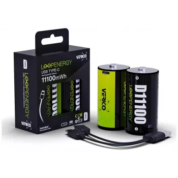 Verico LoopEnergy Mono D 1,5V 11000mWh 7400mAh 2-pak - Mono (D) - 7400 mAh