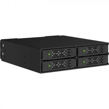 ICY DOCK ToughArmor MB699V5P-B V3 4-bay 2,5 inch NVMe U.2/U.3 SSD PCIe 5.0 Mobile Rack-kabinet til 5,25 inch drevbås (med MCIO-stik)