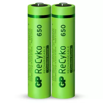 GP ReCyko AAA Micro NiMH Batteri 650 mAh 1,2V 2-pak Blister