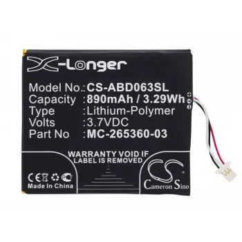 Cameron Sino batteri til Amazon Kindle 7./8. gen. (MC-265360-03, 58-000083, 58-000151) - 1500mAh
