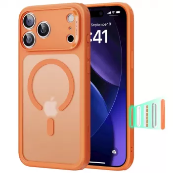 ESR Classic Hybrid MagSafe-cover til Apple iPhone 17 Pro Max, mat orange