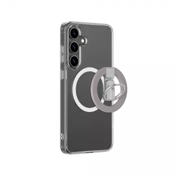 AMAZINGTHING Minimal Mag Case with Magnetic Ring for Samsung Galaxy S25+ - Transparent