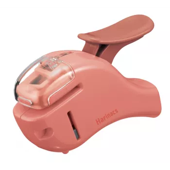 KOKUYO Harinacs SMALL+ hæftemaskine uden klammer, laksefarvet pink, kapacitet 5 ark (SLN-MSH305VP)