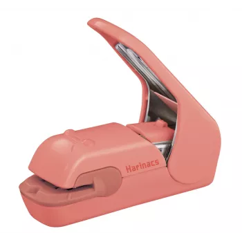 KOKUYO Harinacs Press hæftemaskine uden hæfteklammer salmon pink, kapacitet 5 ark (SLN-MPH105VP)