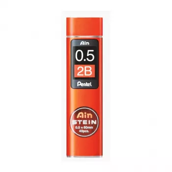 Pentel C275-2BO Super Hi-Polymer Miner Påfyldningspakke 0,5 mm 2B Orange 40 miner Æske