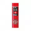 Pentel C275-BO Super Hi-Polymer Miner Påfyldningspakke - rød - 0,5 mm - 40 miner - Æske