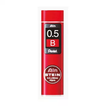 Pentel C275-BO Super Hi-Polymer Lead Refill - Red - 0.5 mm - 40 Leads - Box