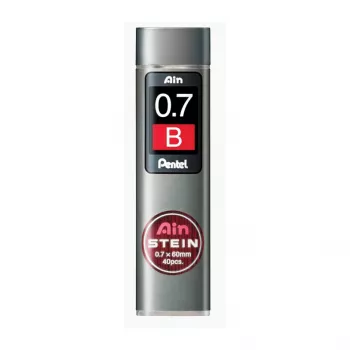 Pentel Super Hi-Polymer Lead Refill C277-BO - 0,7 mm HB - 40 miner - sort - Tube