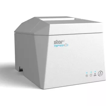 STAR MICRONICS TSP143IV UEWB Thermal Receipt Printer, 203 dpi, 250 mm/s, USB-A, USB-C, Bluetooth, Ethernet, Wi-Fi, CloudPRNT, Auto Cutter, White, Internal PSU