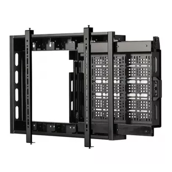B-TECH BT7883/B vægbeslag til fladskærm med udtrækkelig AV-hylde, VESA 600x400, 70 kg, sort