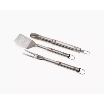Joseph Joseph GrillOut 3-delt BBQ-sæt i rustfrit stål med spatel, tang og gaffel