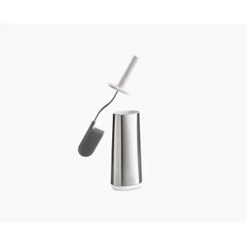Joseph Joseph Flex 70517 toiletbørste i rustfrit stål med silikonehoved, sølv/grå