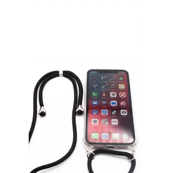 Evelatus Apple iPhone X/XS cover med reb sort transparent