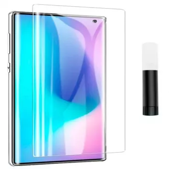 EVELATUS Samsung Galaxy S10 Klar Glas UV Skærmbeskytter + Lim