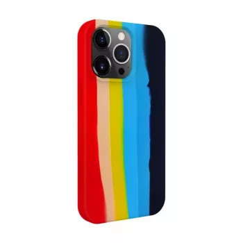 Evelatus Apple iPhone 15 Pro Silikone Cover Flerfarvet Regnbue