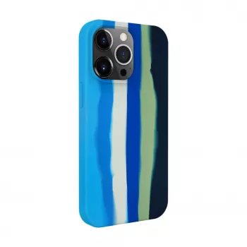 Evelatus Apple iPhone 15 Pro Max silikonecover flerfarvet blå