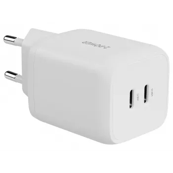 2-Power 65W væglader PD GaN 2 x USB-C