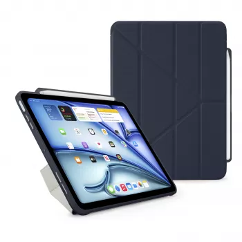 Pipetto Origami No3 Pencil Case for iPad Air 11 (M2/M3) / iPad Air 10.9 (4th/5th Gen), Dark Blue