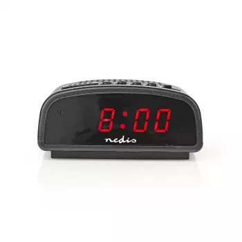 Nedis CLDK008BK LED-digitalvækkeur med snooze-funktion, sort