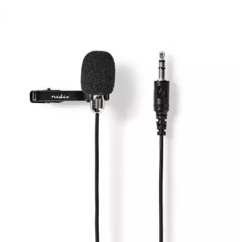 NEDIS MICCJ105BK Kabelmikrofon, 3,5 mm jackstik, omnidirektionel, sort