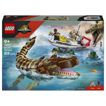 LEGO Jurassic World 76974 Mission på båden og Mosasaurus-model