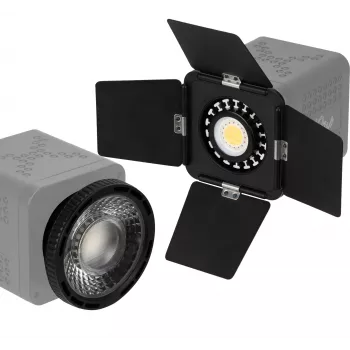 Newell Mini Bowens barn doors og fokuseringslinse-sæt til Tara LED-lampe