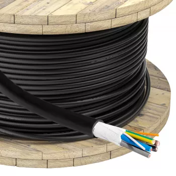 Akyga AK-SC-E12 EV-ladekabel 5 x 6 mm² + 2 x 0,75 mm², trefaset, 32 A, 450/750 V, metervare