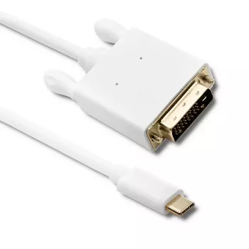 Qoltec USB 3.1 Type-C han til DVI-D han kabel 1m 4K 30Hz sort