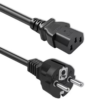 QOLTEC netkabel SCHUKO CEE IEC C13 3x1.0mm2 1,5 m sort