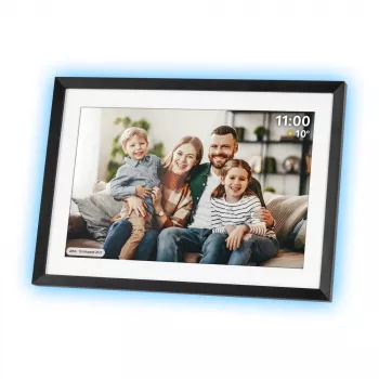 KRUGER & MATZ FRAMEO WiFi 10.1 digital fotoramme med baggrundsbelysning, sort