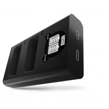Newell Dual-Channel USB-C oplader DL-USB-C til Canon LP-E10 batterier
