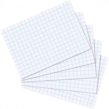 Herlitz Karteikort A7, kvadreret 5 mm, 170 g/m², hvid, 100 stk. (10621431)