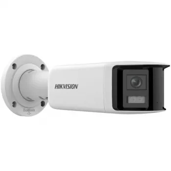 Hikvision DS-2CD2T47G2P-LSU/SL 4MP AcuSense udendørs bullet IP-kamera med 2,8-mm-objektiv, hvidt lys, tovejs-lyd, blitzlys, PoE