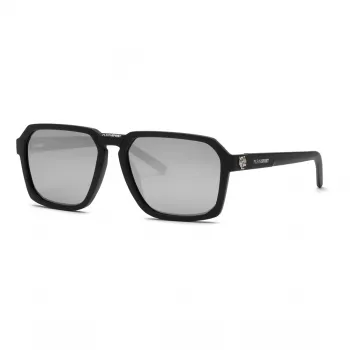 PHILIPP PLEIN SPORT herresolbrille SSP030 - 59/17/145 mm, sort acetatstel, grå glas, UV400-beskyttelse