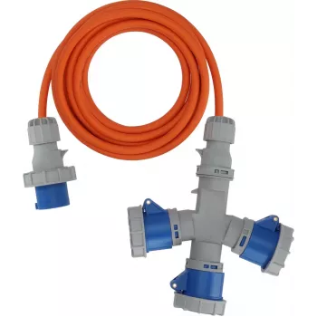 Brennenstuhl 1167670205 forlængerkabel 2m H07RN-F 3G 2.5mm² 16A 230V IP44 Schuko grå/blå/orange