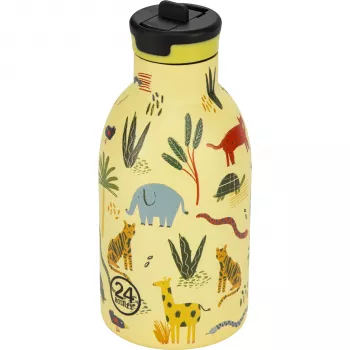 24Bottles Kids isoleret flaske Jungle Friends 330 ml