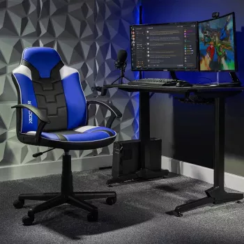X Rocker Saturn gaming-skrivebordsstol til børn og unge - blå