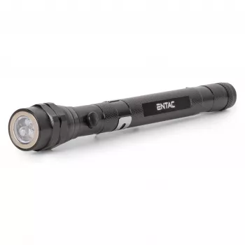 ENTAC EFL-1W-FLEX-ALU 1W LED-lommelygte med teleskophals, aluminium, sort