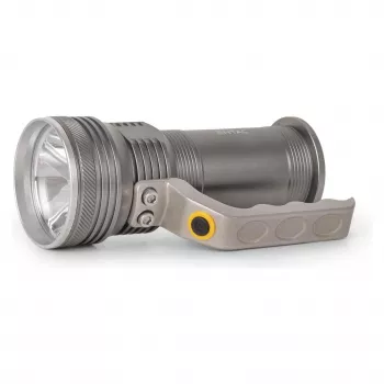 ENTAC 5W T6 LED-lommelygte aluminium 2x18650 inkl. netoplader