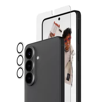 PanzerGlass Hoops 2-i-1-sæt Samsung Galaxy S26+ | Ultra-Wide Fit