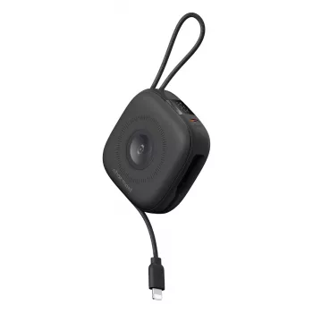 Charmast powerbank W1205 10000mAh sort med trådløs opladning