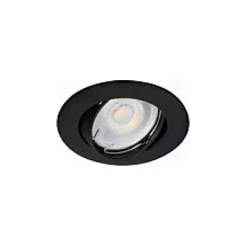 SYNERGY21 LED-indbygningsspot Phos drejelig rund sort CCT skiftbar 7W 550lm