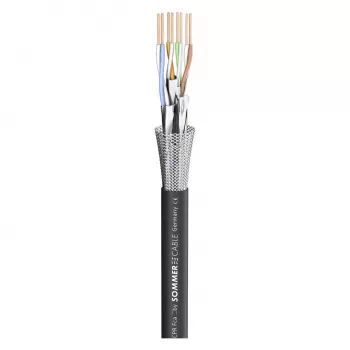 Sommer Cable SC-Mercator CAT.7 PUR netværkskabel, PUR, Ø 6,4 mm, sort, sælges pr. meter (581-0071)