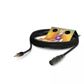 Sommer Cable Club Series MKII patch-/insertkabel, 2 x 0,34 mm², XLR-stik 3-polet til 3,5-mm-stereo-minijackstik, HICON, sort, 1 m (CSDQ-0100-SW)