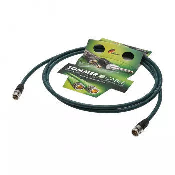 Sommer Cable SC-Vector PLUS 1.2/4.8 DZ UHD video-patchkabel, BNC-stik til BNC-stik, NEUTRIK, grøn, 10 m (DZGR-1000-GN-SW)