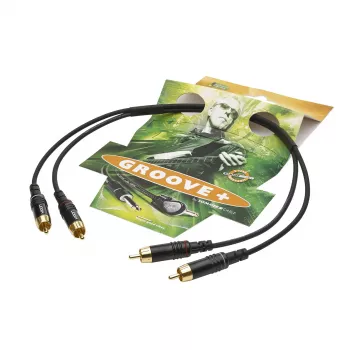 Sommer Cable SC-Onyx 2025 MKII stereo-cinchkabel, ubalanceret, 2 x 1 x 0,25 mm², 2x cinch-stik til 2x cinch-stik, HICON, sort, 2,5 m (ON81-0250-SW)